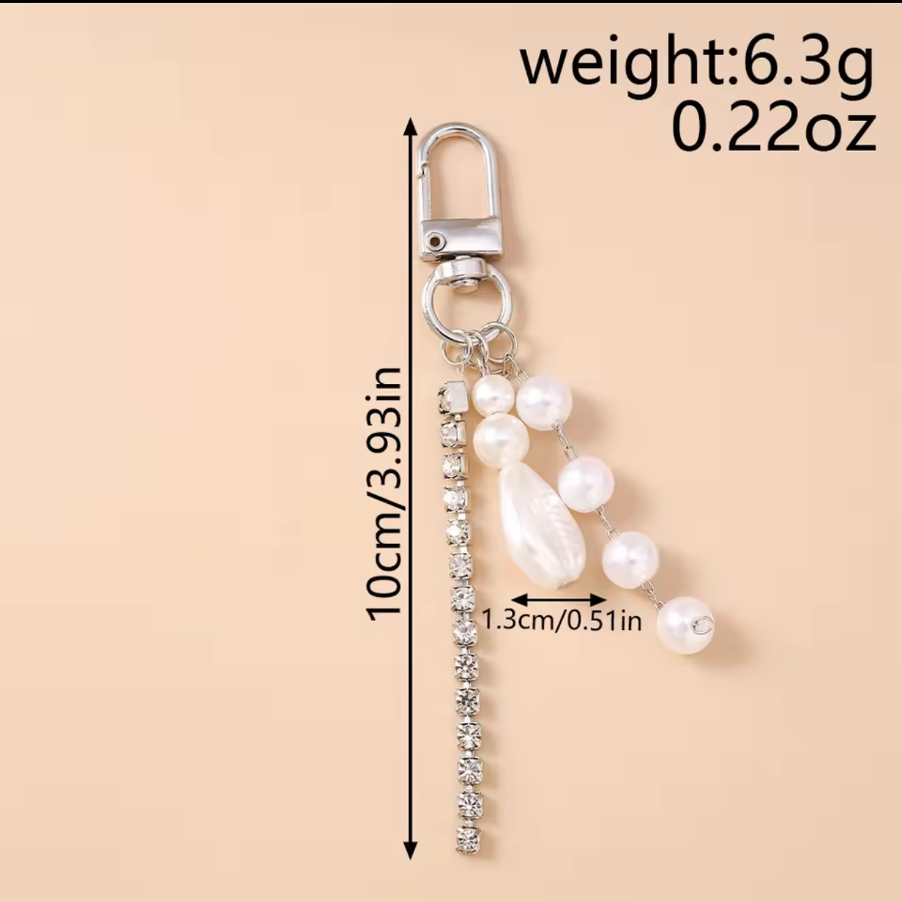 Signature Pearl & Rhinestone Tassel